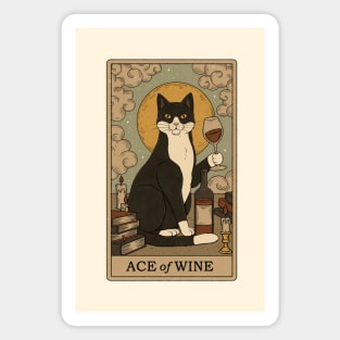 Ace of Wine - Cats Tarot Magnet